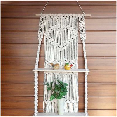 Imagen 2 del producto Repisa Tejida para Colgar en la Pared de Macrame 40x120 cm