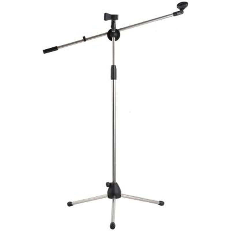 INTROTECH - PEDESTAL MICROFONO CON BOOM NIQUEL INTROTECH