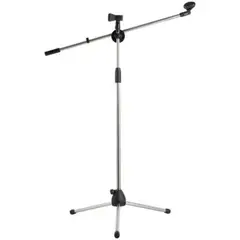 INTROTECH - PEDESTAL MICROFONO CON BOOM NIQUEL