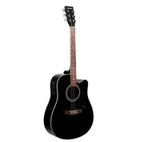 GUITARRA ELECTROACUSTICA NEGRA SUZUKI.