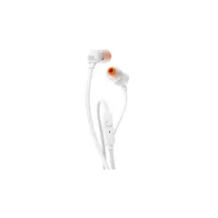 JBL - Audífonos In-Ear Tune 110 Blanco con Cable Plano y Control