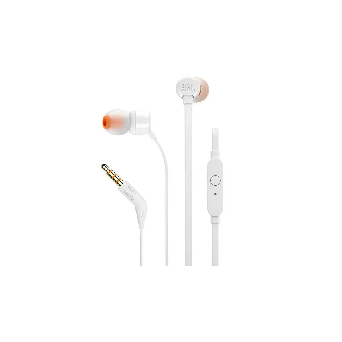 JBL - Audífonos In-Ear JBL Tune 110 Blanco con Cable Plano y Control