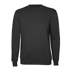 LUNA - Poleron Polo French Terry Afranelado Unisex Negro Y Blanco