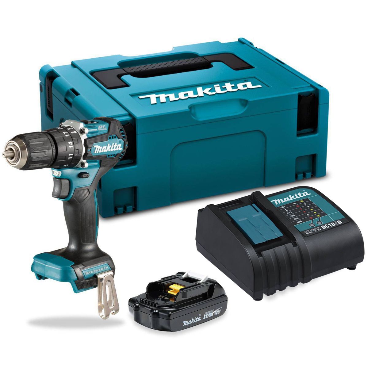 MAKITA - Taladro Percutor 18v Brushless Makita Dhp487SY1J/ 1 Bateria