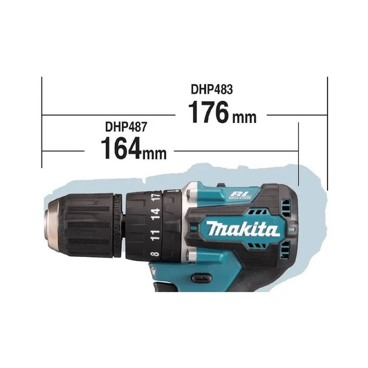 MAKITA - Taladro Percutor 18v Brushless Makita Dhp487SY1J/ 1 Bateria