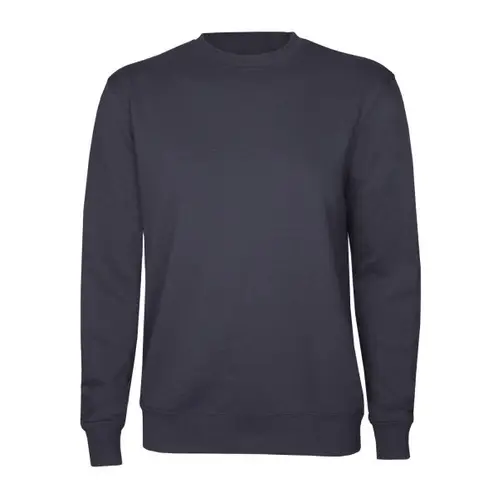 LUNA - Poleron Polo French Terry Unisex Afranelados Colores Grafito Y Azul