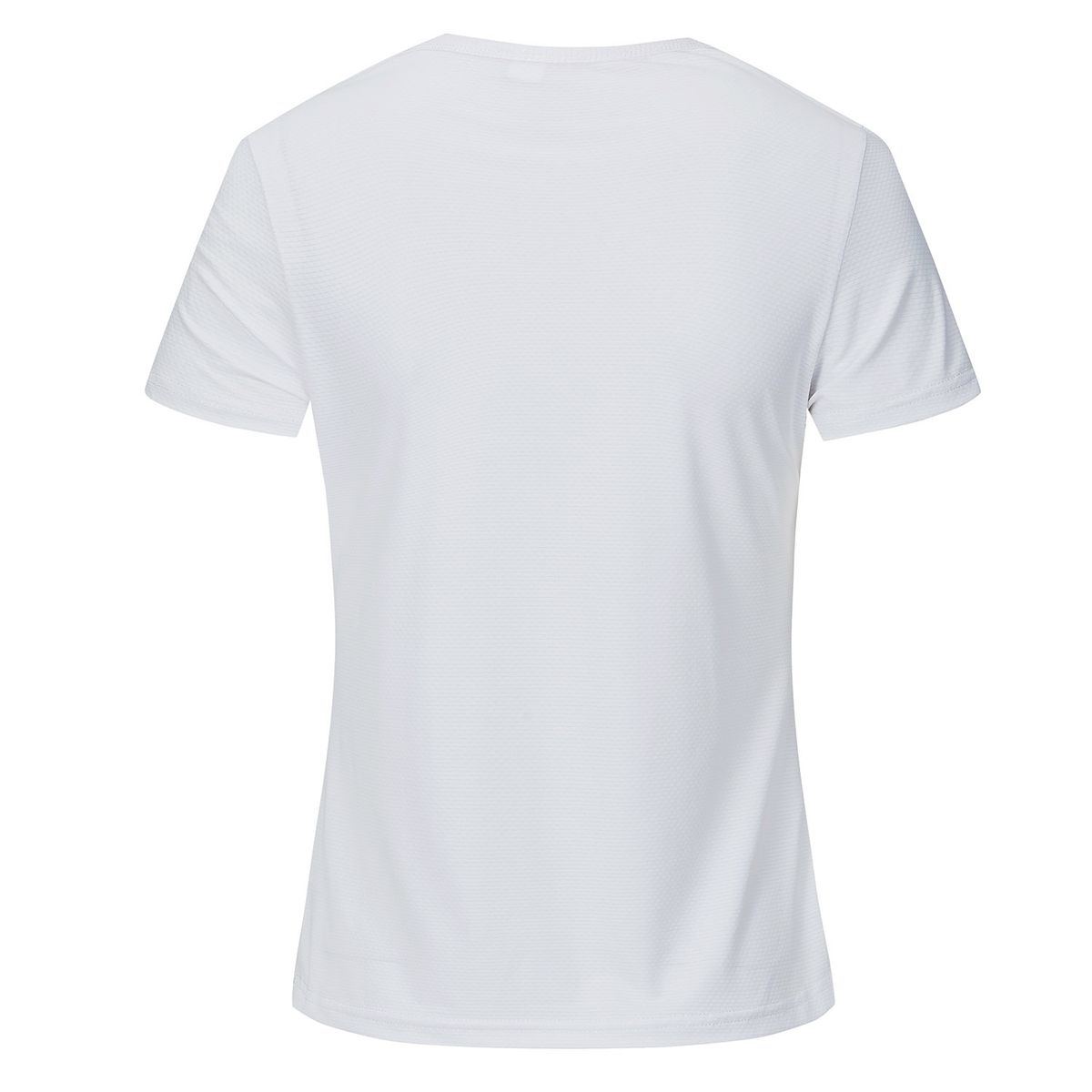 LUNA - Polera Dry Fit Manga Corta Microperforada Deportiva Mujer Negro-Blanco