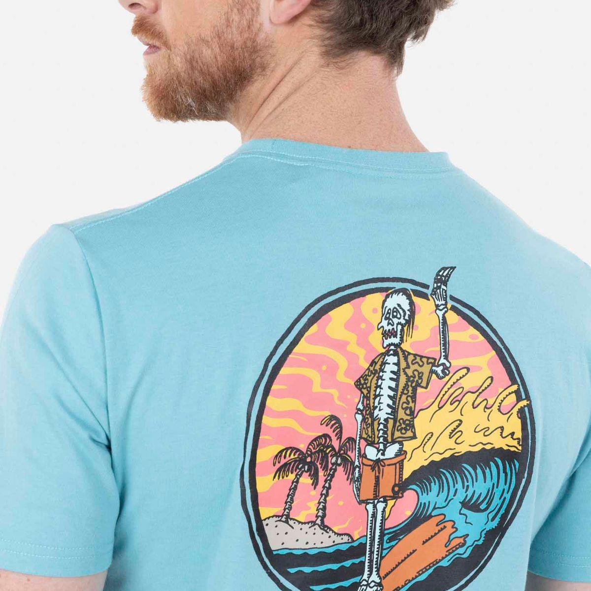 RIP CURL - Polera say hello SS TEE Hombre Celeste Rip Curl