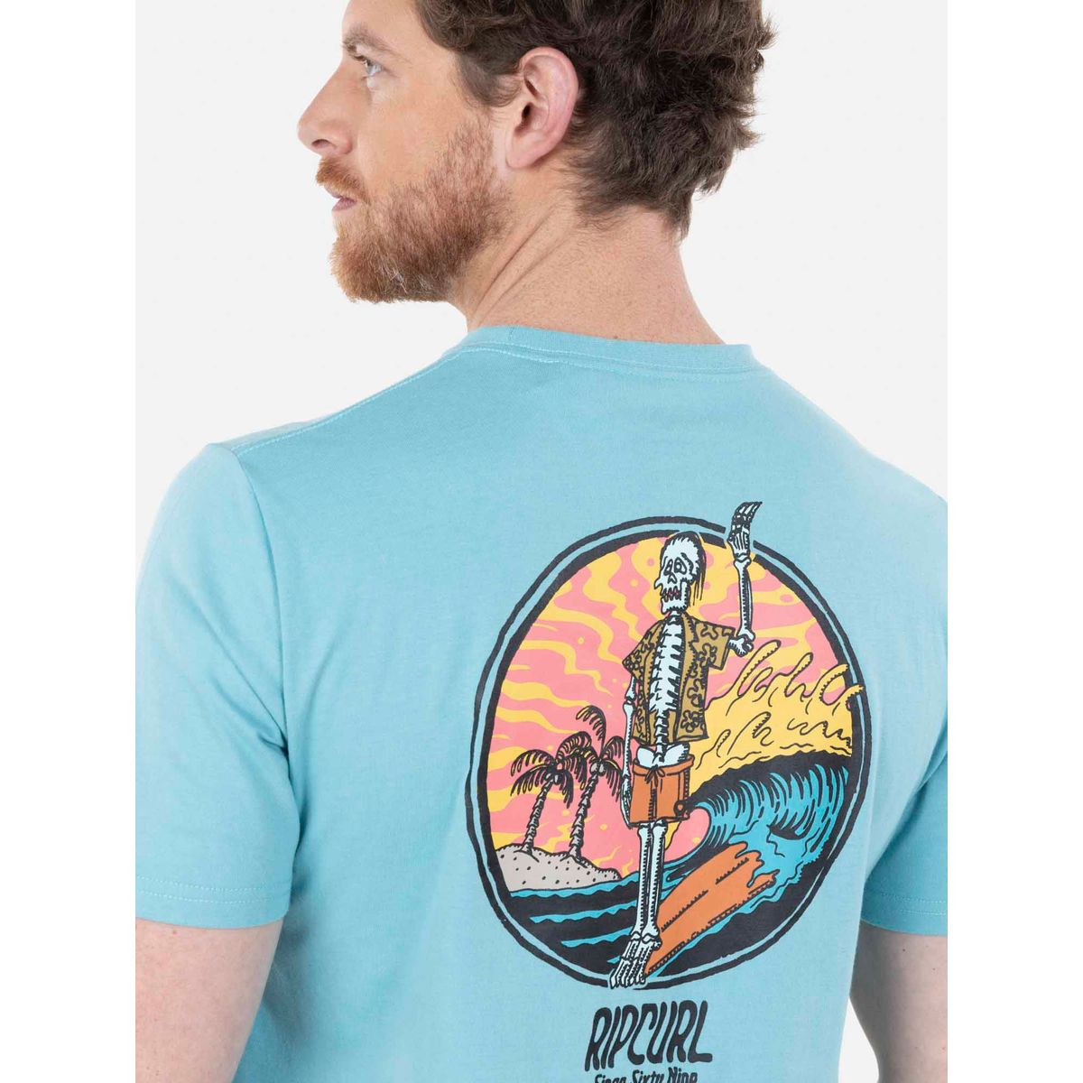 RIP CURL - Polera say hello SS TEE Hombre Celeste Rip Curl