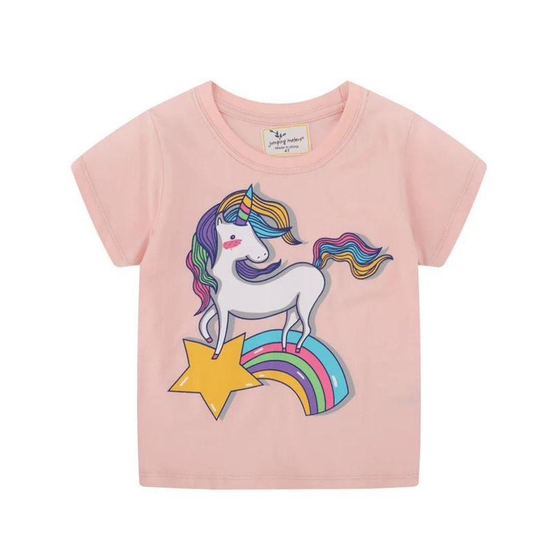 JUMP KIDS - Poleras de Algodón Manga Corta para Niñas Jump Kids