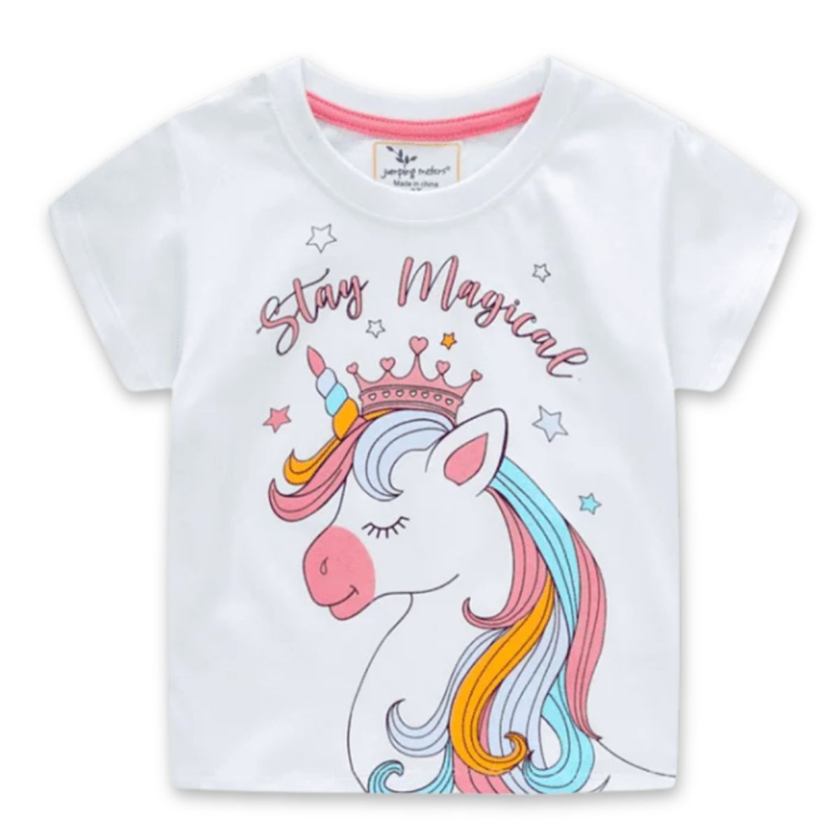 JUMP KIDS - Poleras de Algodón Manga Corta para Niñas Jump Kids