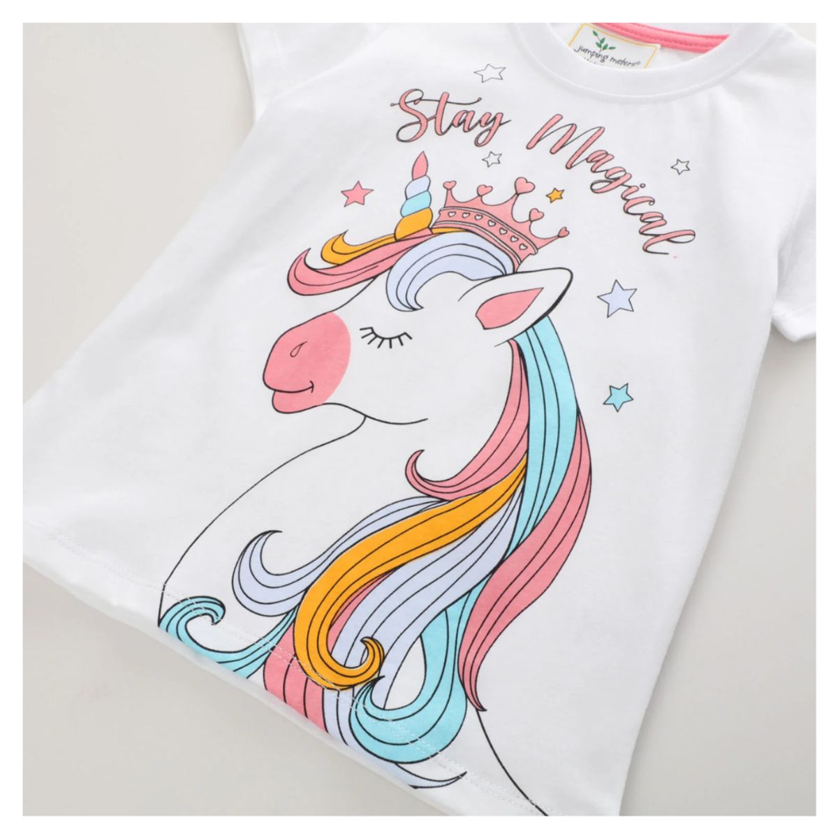 JUMP KIDS - Poleras de Algodón Manga Corta para Niñas Jump Kids