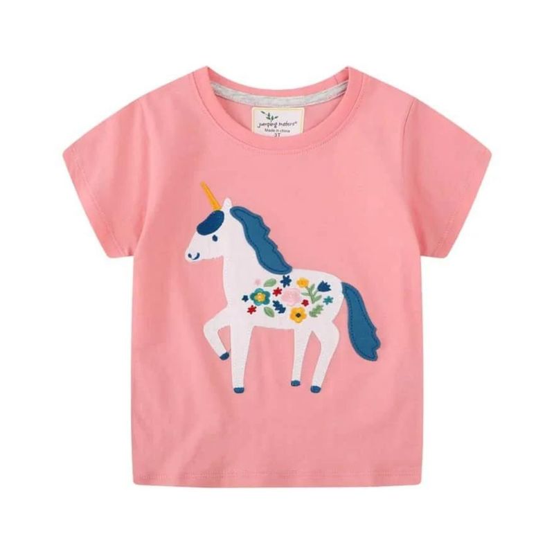 JUMP KIDS - Poleras de Algodón Manga Corta para Niñas Jump Kids_.