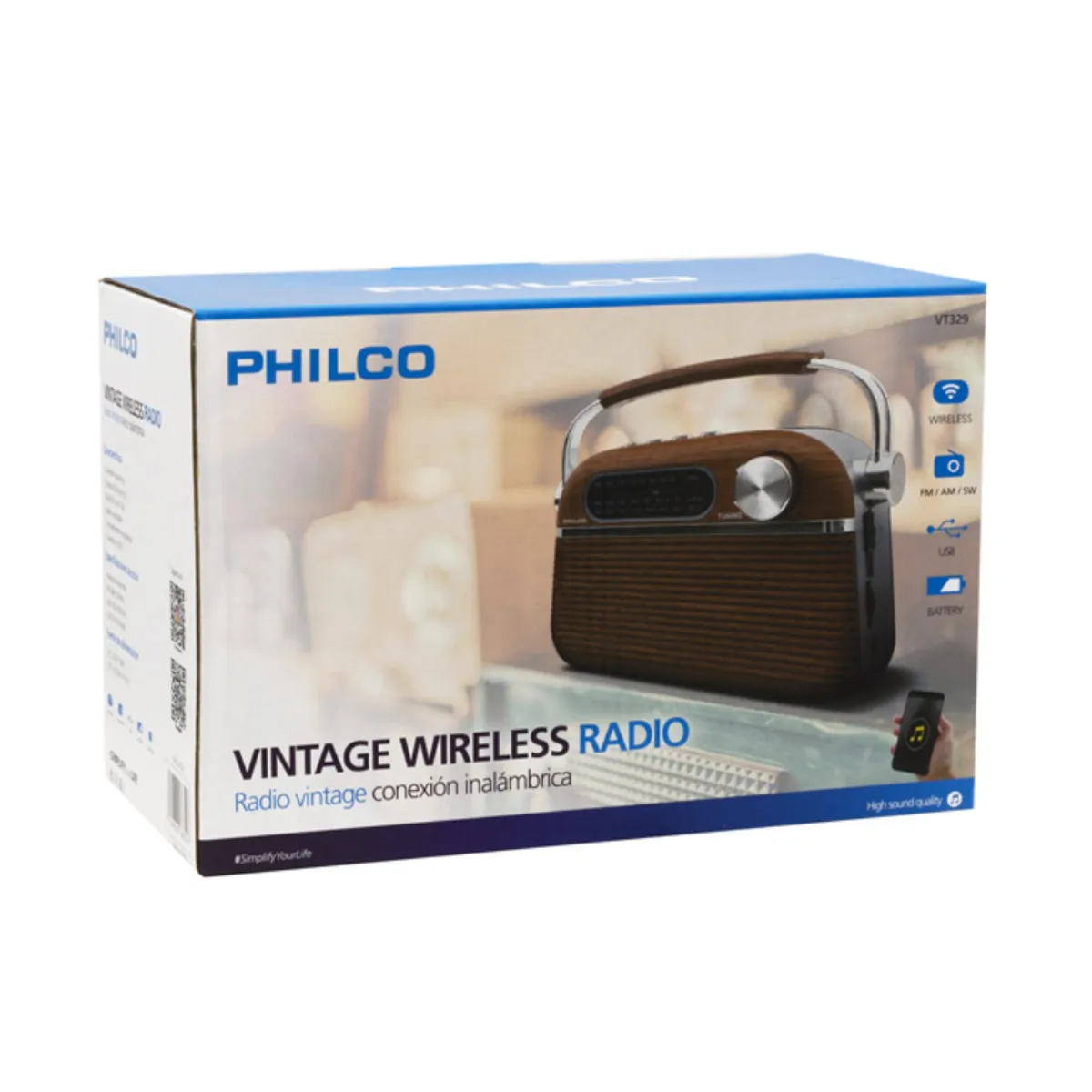 PHILCO - RADIO VINTAGE BT CONEXIÓN INALAMBRICA PHILCO