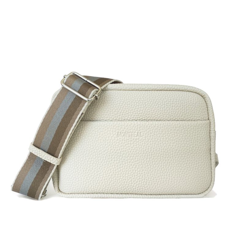 MONTREAL - Bandolera Cartera Cuero Sintético Crossbody con Strap Rayado
