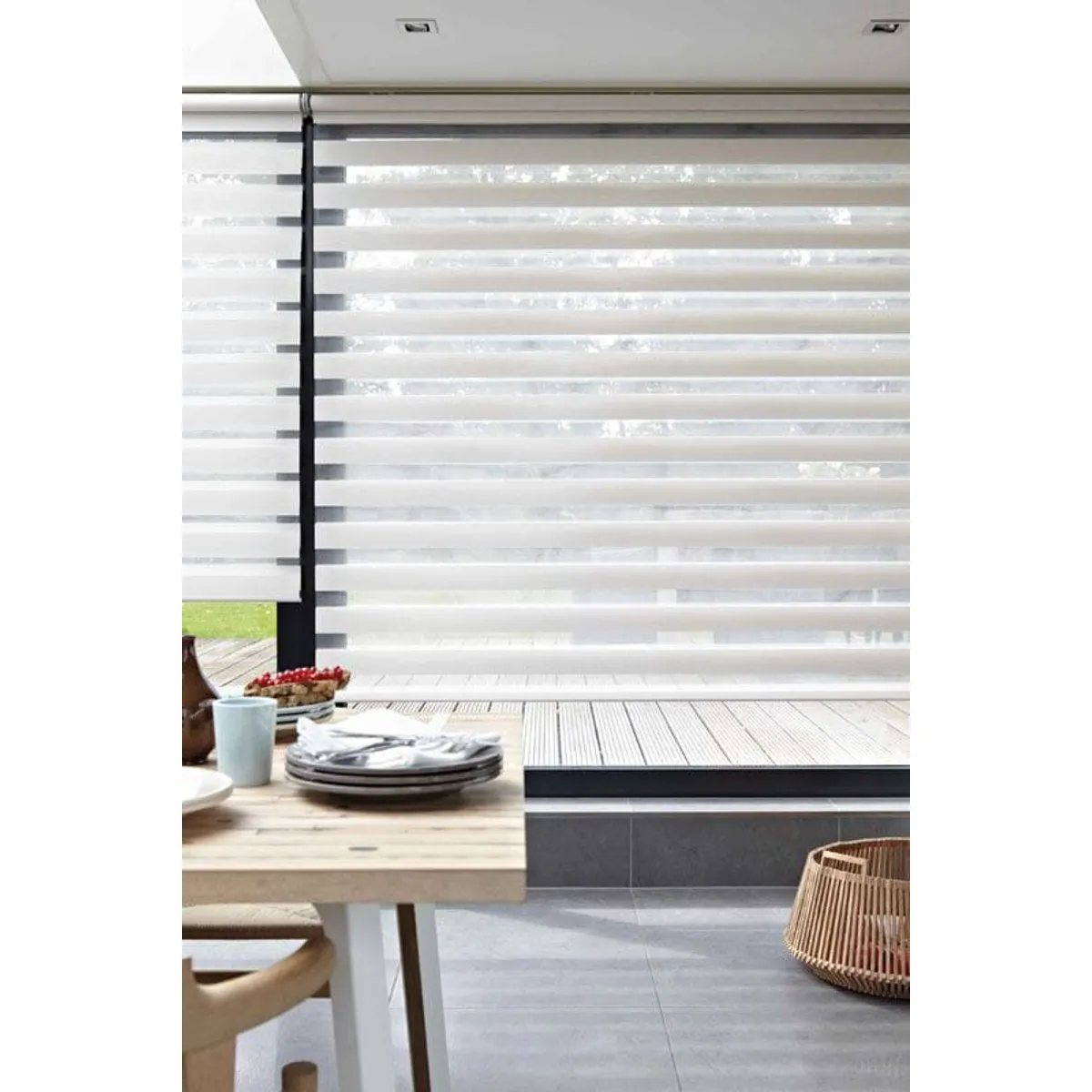 GENERICO - Cortina duo roller de 180x200 blanca