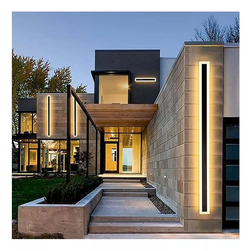 KUANGYE - Luz Foco Aplique Para Pared Led Exterior Blanco Calido 80cm