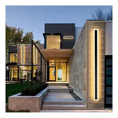 KUANGYE - Luz Foco Aplique Para Pared Led Exterior Blanco Calido 80cm