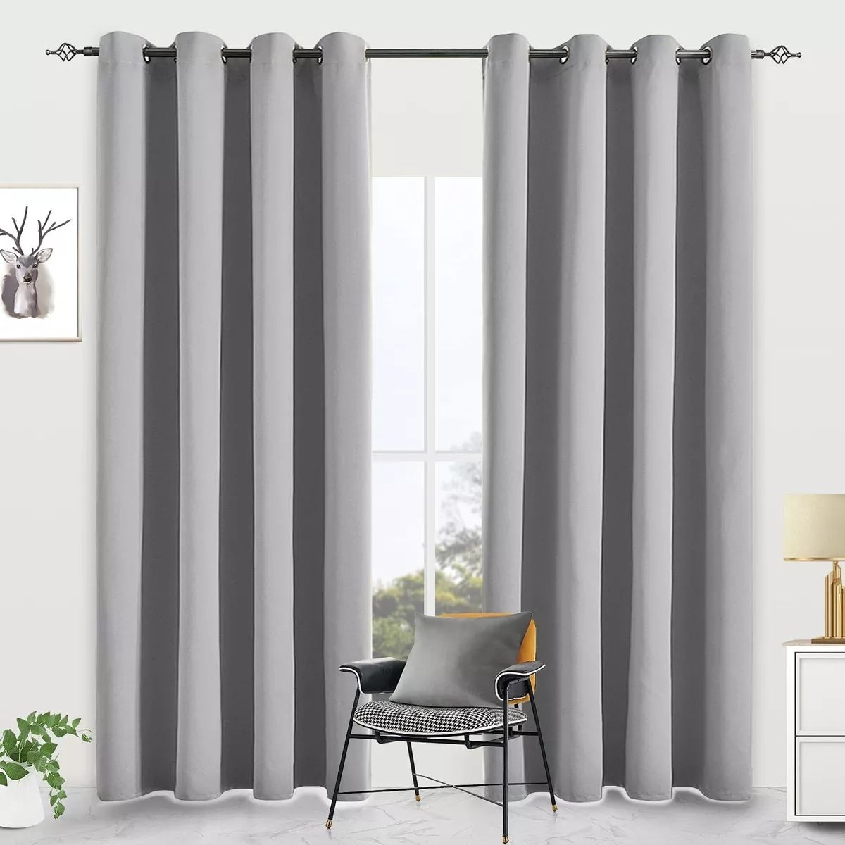 BLUEDREAMER - Cortinas opacas térmicas 2 piezas de tela 140 X 220