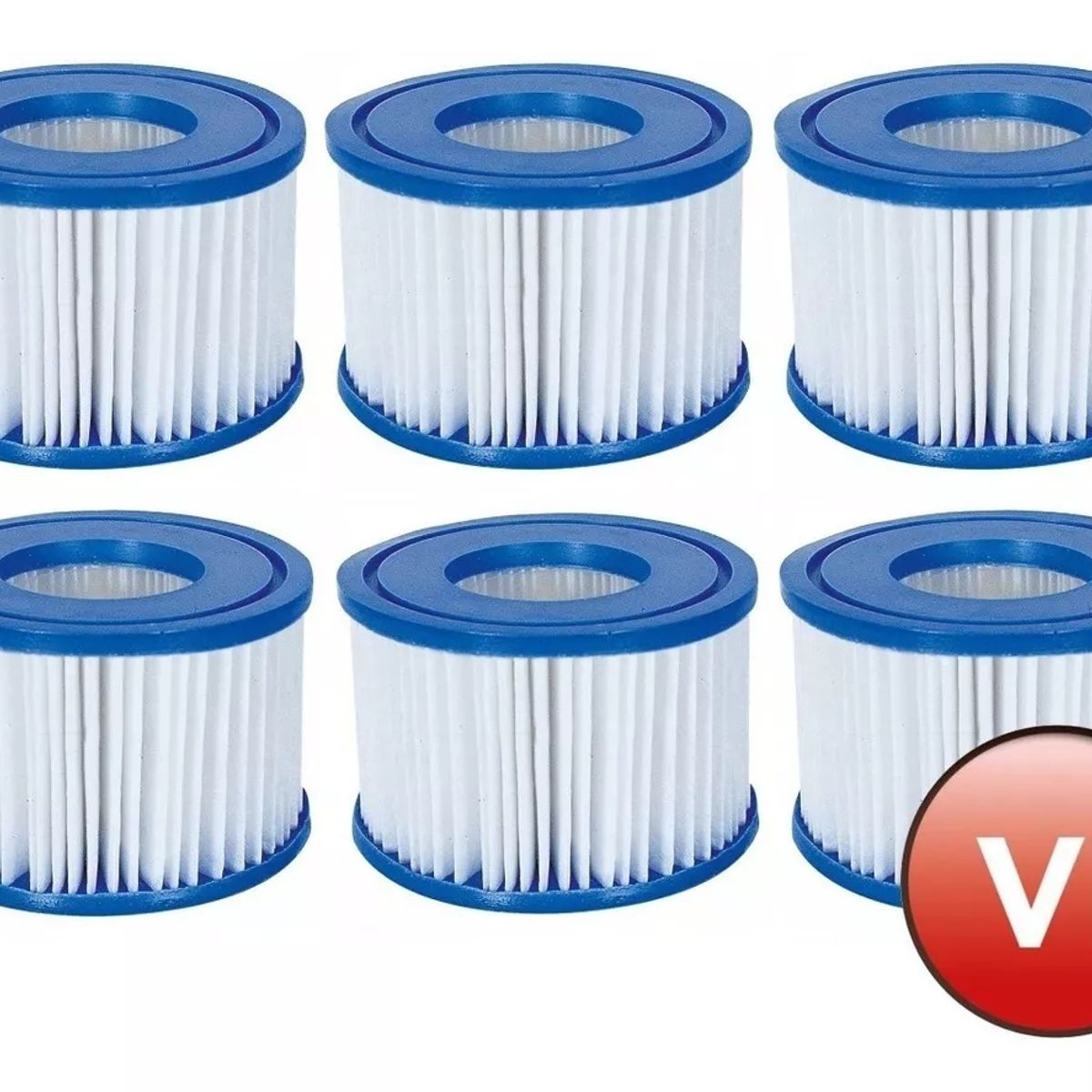 KUANGYE - Repuesto Cartucho De Filtro Tipo Vi Para Lay-z-spa Pack 6 Unidads