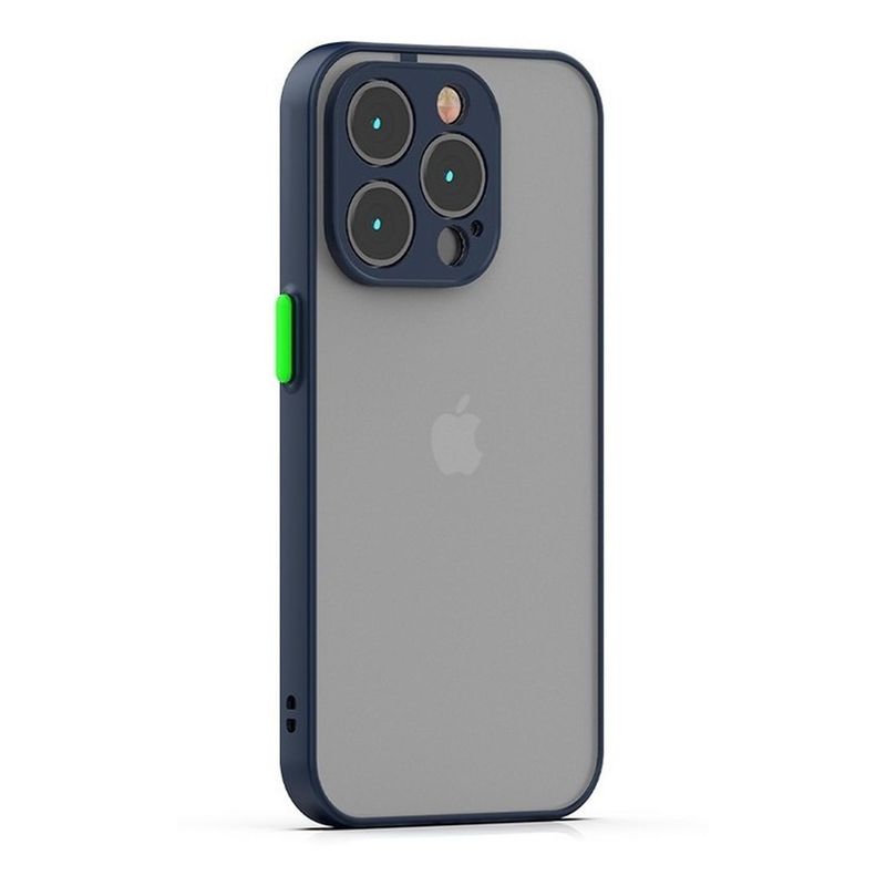 GENERICO - Carcasa Semi Transparente Negro Para iPhone 14 - Negro - Azul