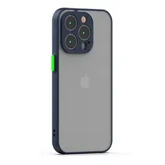 GENERICO - Carcasa Semi Transparente Negro Para iPhone 14 - Negro - Azul