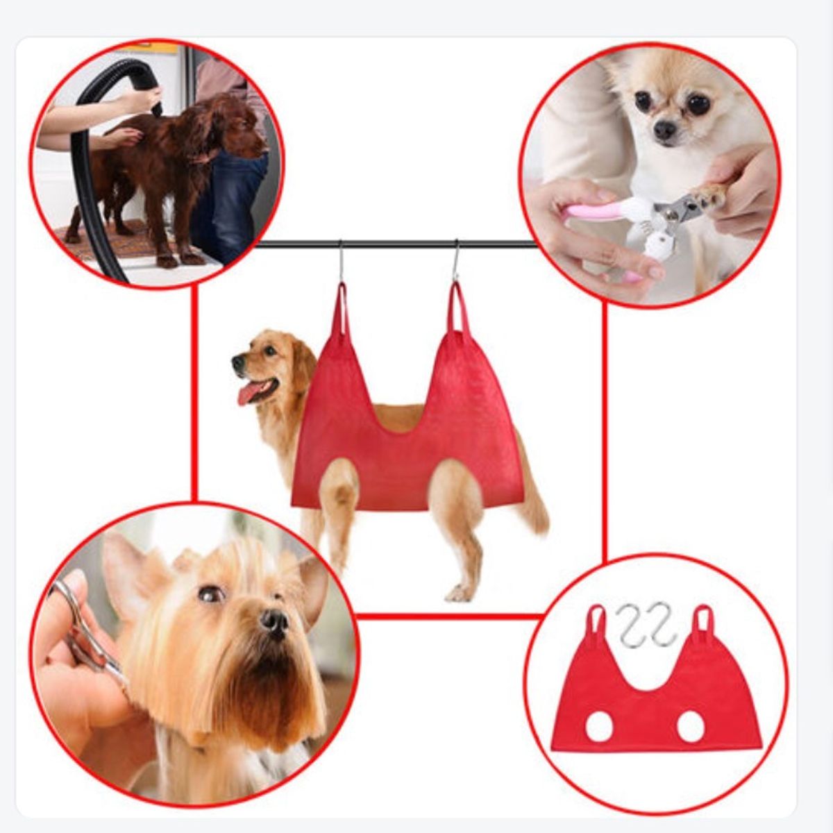 GENERICO - Arnés Para Mascotas Gatos y Perros Aseo Uñas Higiene