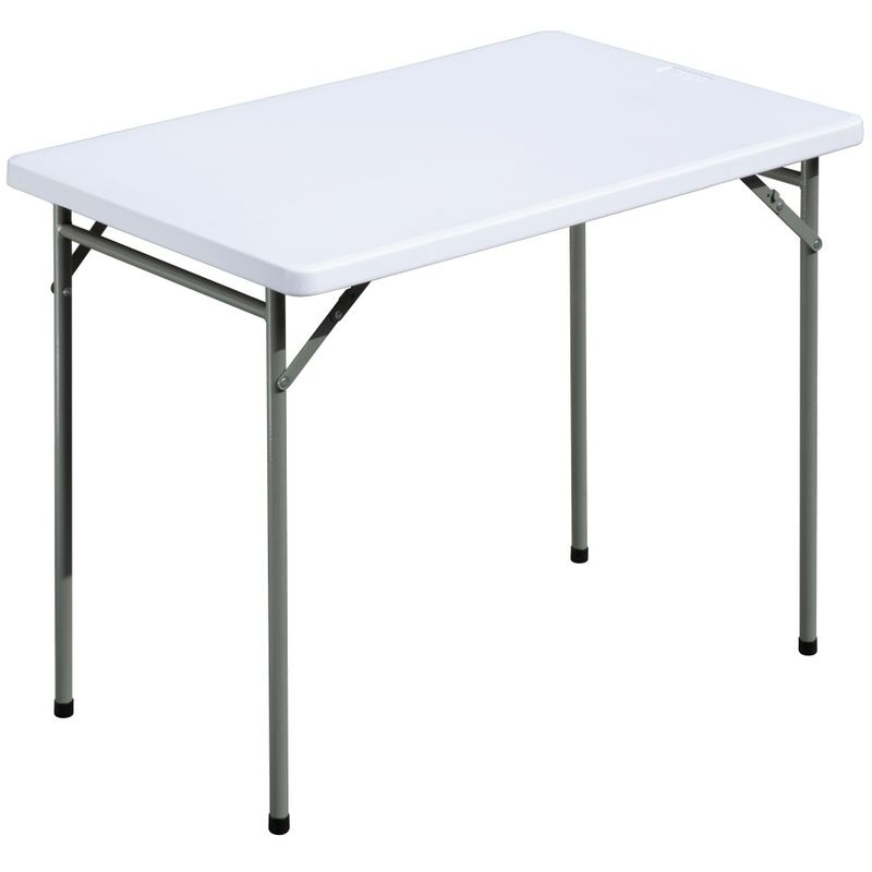 AMUV - Mesa plegable Blanca 090x60x74 cm
