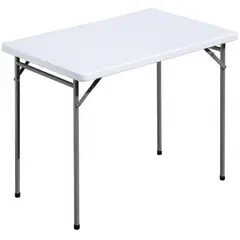 AMUV - Mesa plegable Blanca 090x60x74 cm