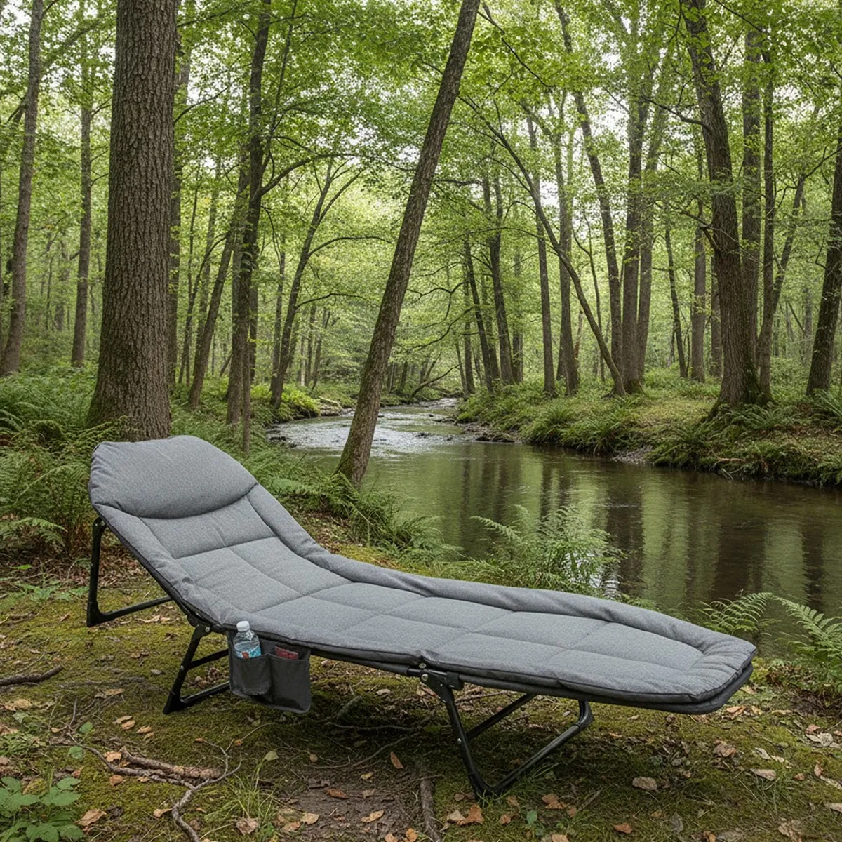 MUNDO ONLINE - Catre Campaña Acolchado Cama Camping Plegable Outdoor