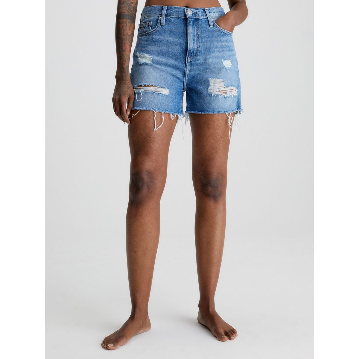 CALVIN KLEIN - Short Denim Mom Azul Calvin Klein