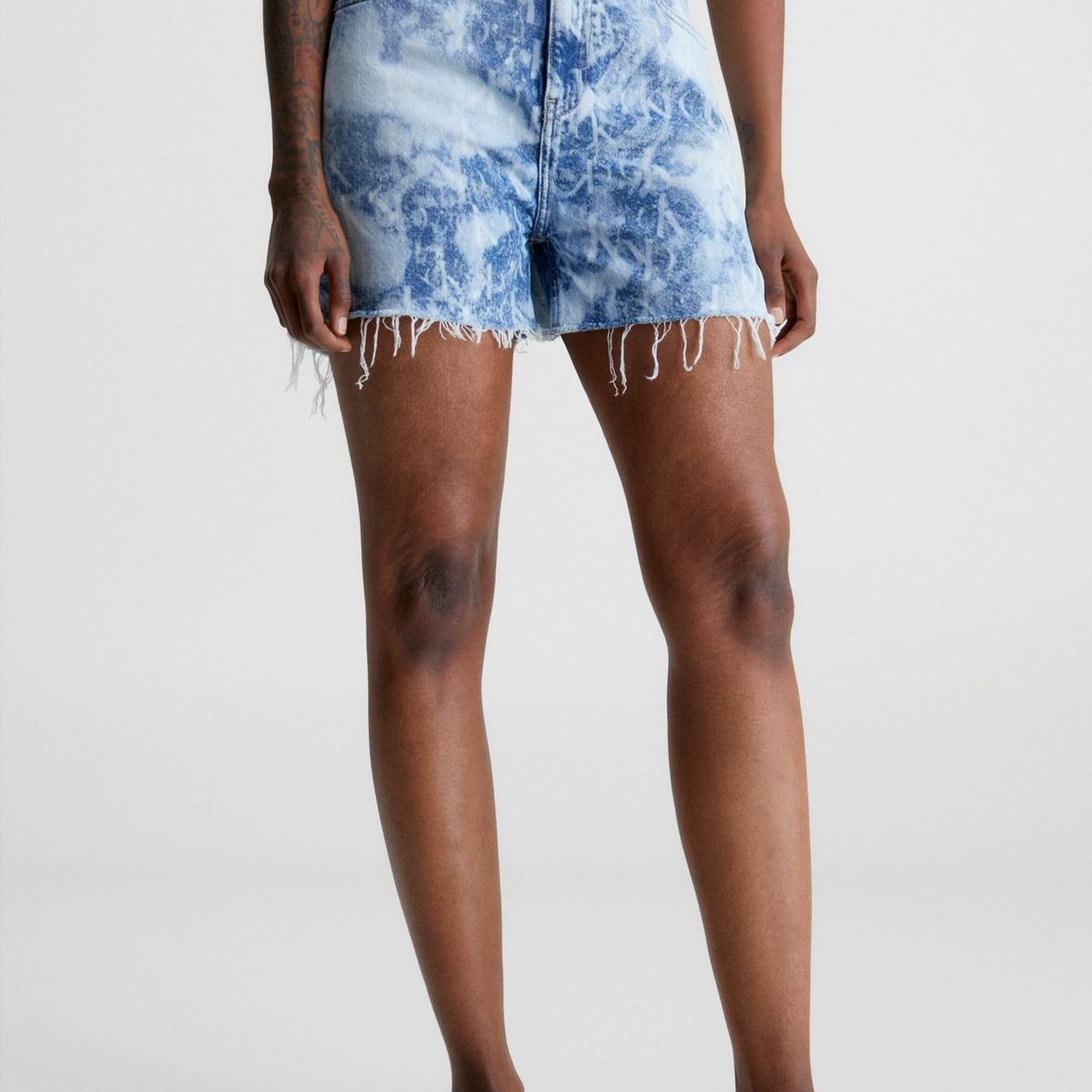CALVIN KLEIN - Short Bleached Denim Azul Calvin Klein