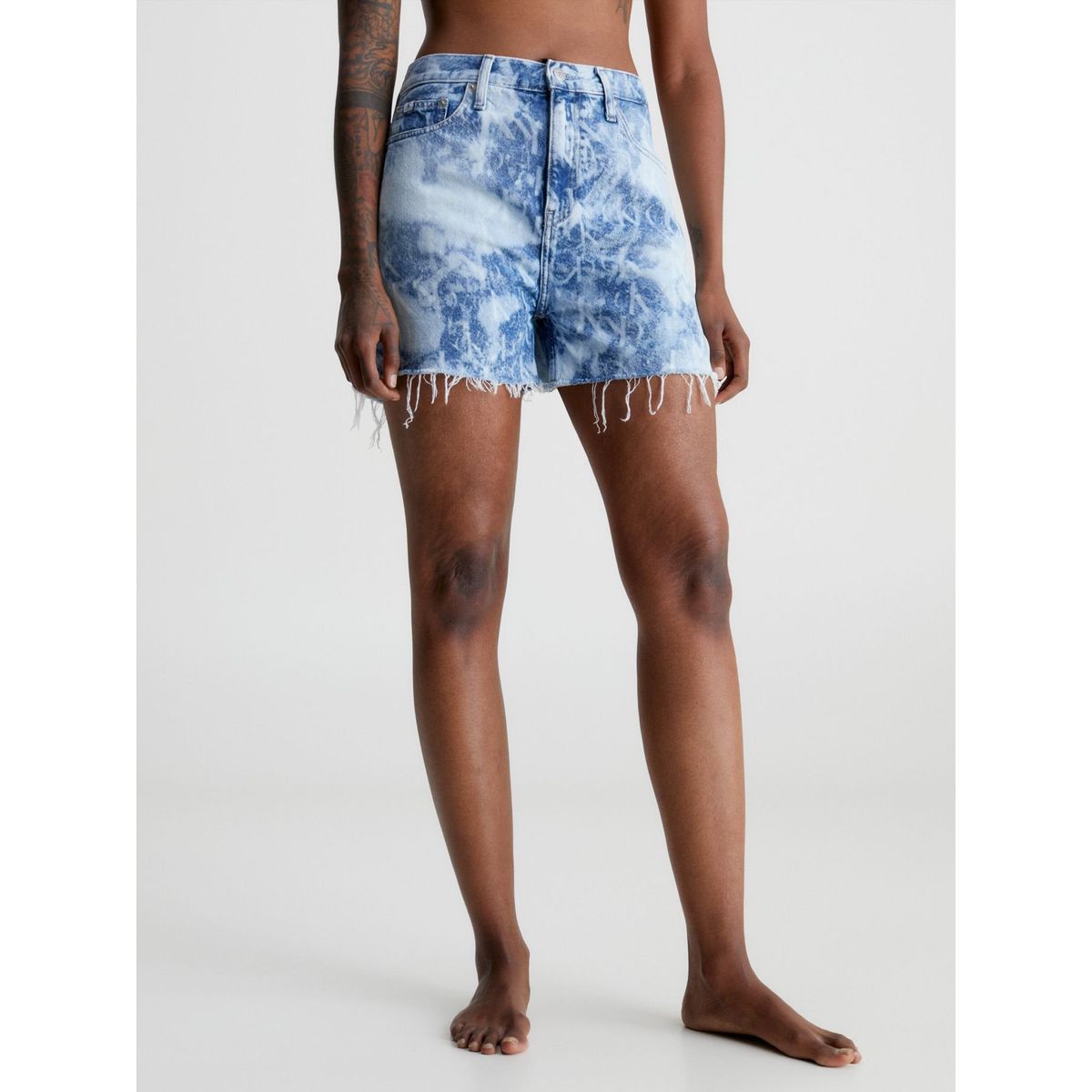 CALVIN KLEIN - Short Bleached Denim Azul Calvin Klein