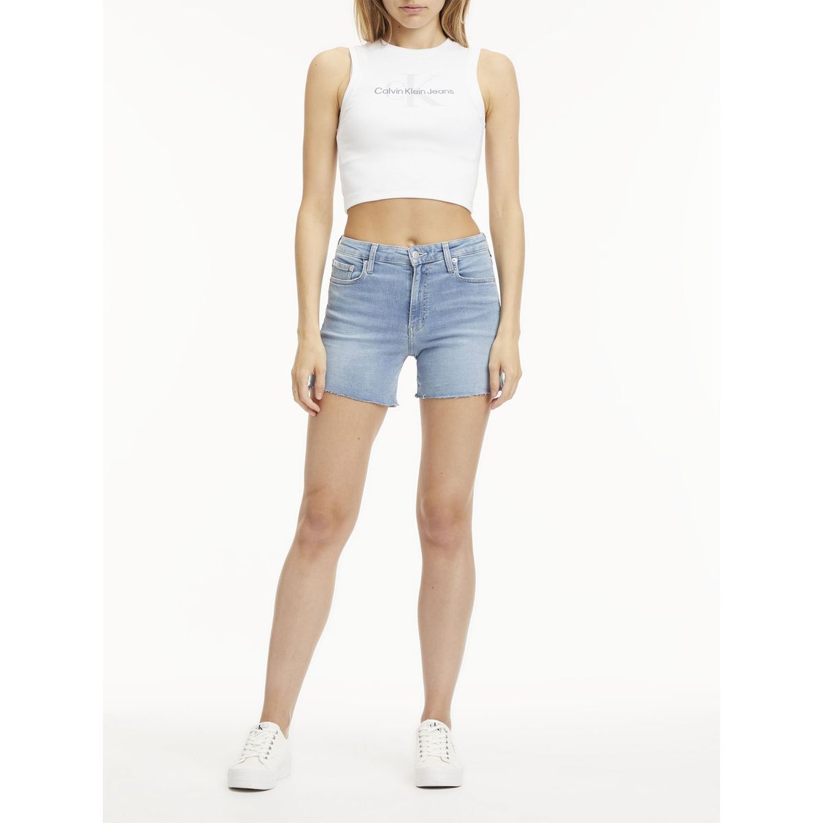 CALVIN KLEIN - Short Mid Rise Azul Calvin Klein