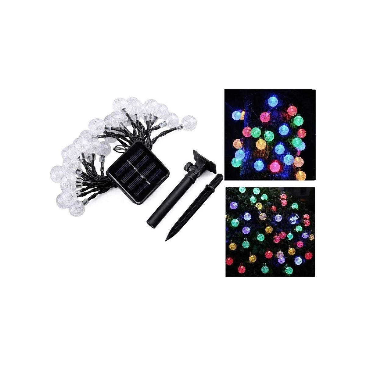 U BUY - Guirnalda Solar Hada Deco 20 Led Boda 5 Mtrs Multicolor