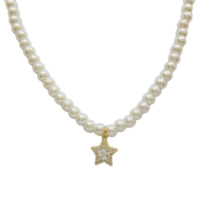 GENERICO - Collar Perlas Con Dije Estrella