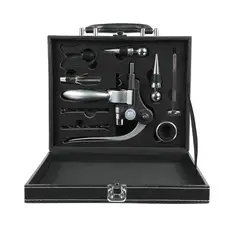 MUNDO ONLINE - Set Maletín Descorchador De Vino Eco cuero Elegante Metalizado
