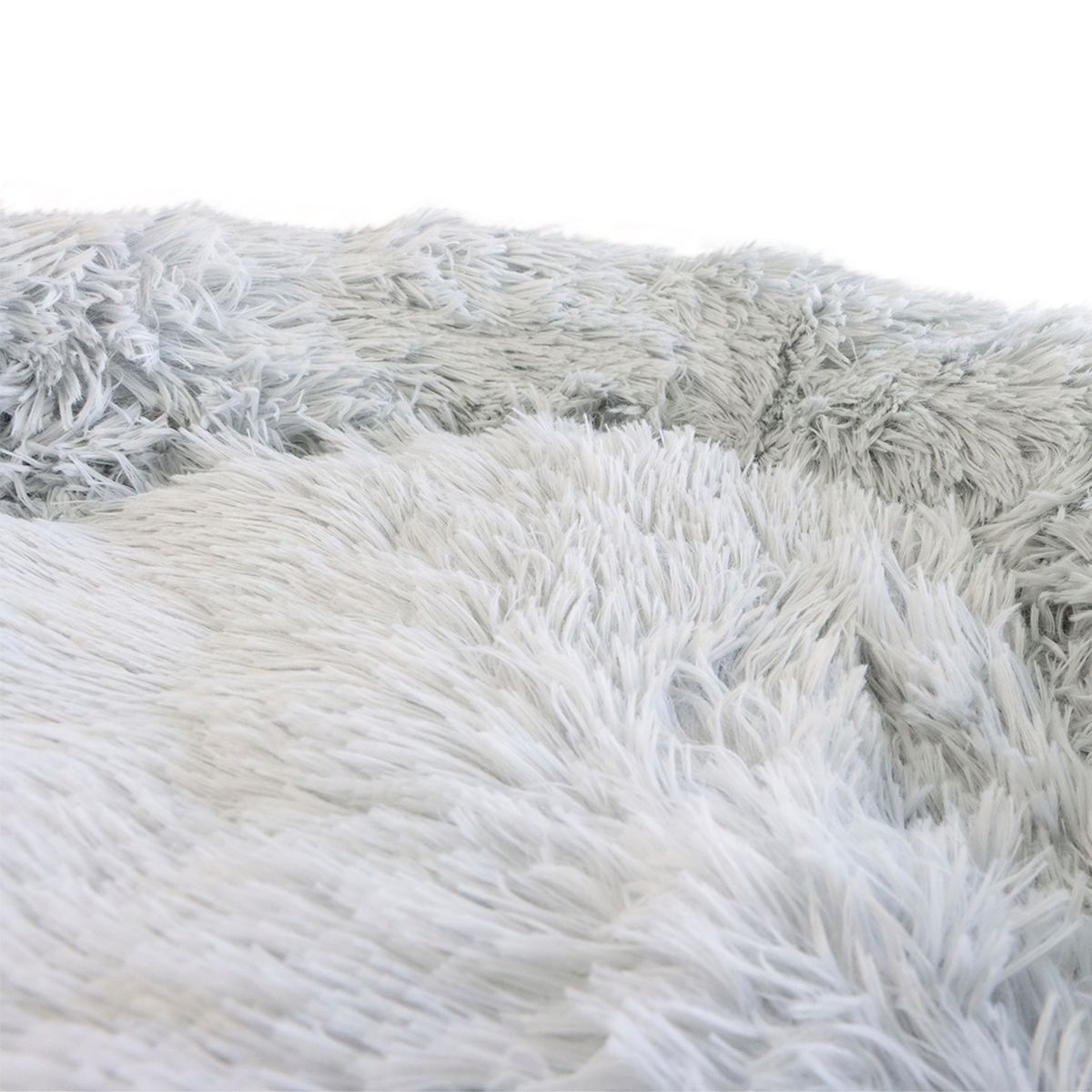 PETWOOW - Cama para mascotas perros y gatos 76x76x17 cm gris claro