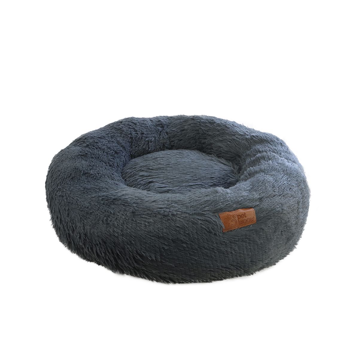 PETWOOW - Cama para mascotas perros y gatos 76x76x17 cm gris oscuro