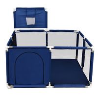 Corral de Seguridad Bebe Con Aro 126x126 Cm Azul