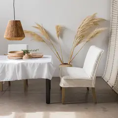AMOBLE - Banqueta Ginebra Lino Blanco Amoblé