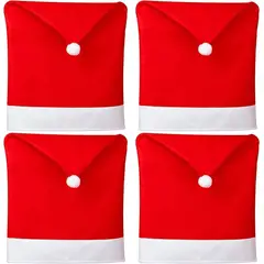 GENERICO - Pack X4 Funda Para Sillas Navidad Cubre Silla Navideñas Decorativa