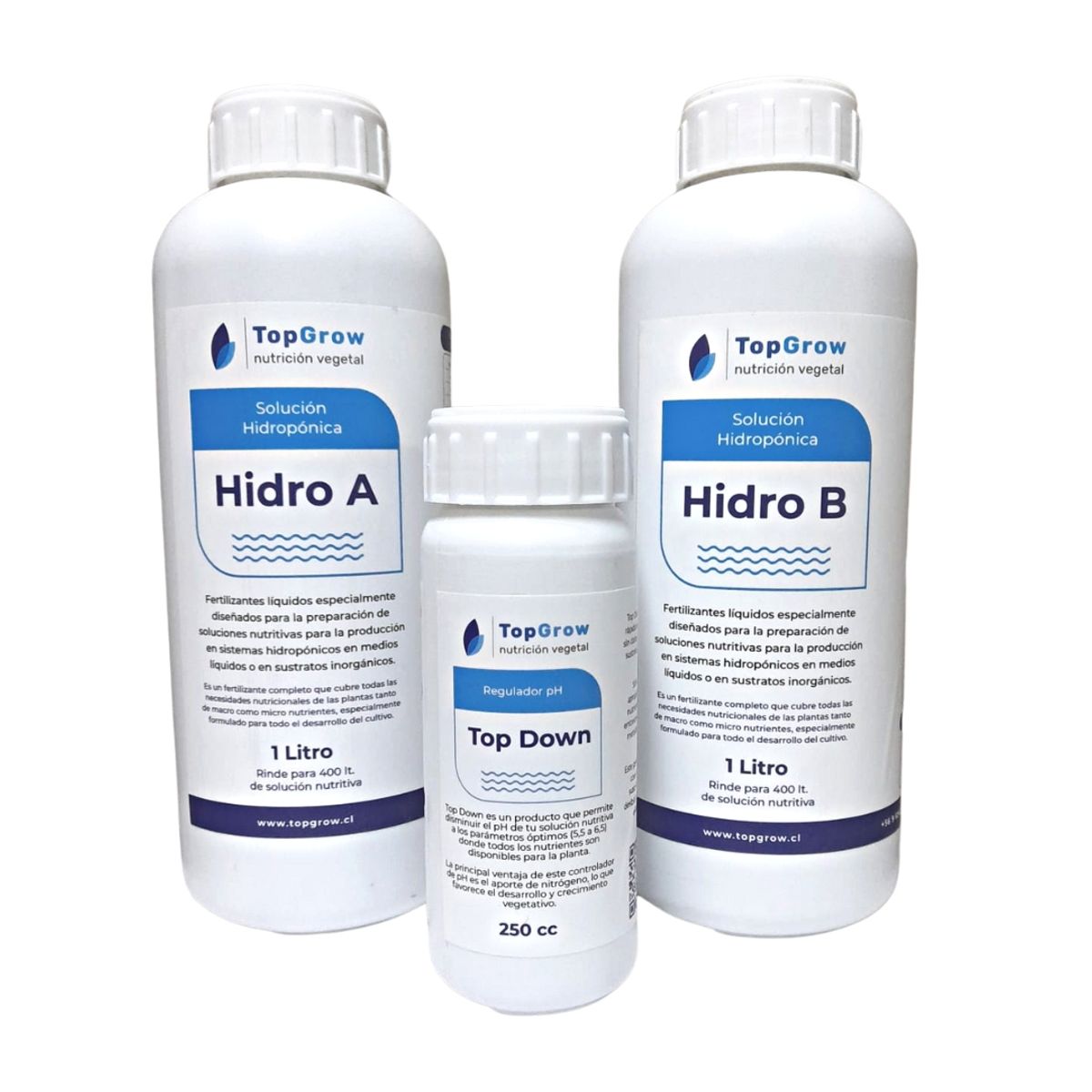 GENERICO - Solución nutritivas Hidroponía  A+B 1L +  Controlador para bajar Ph
