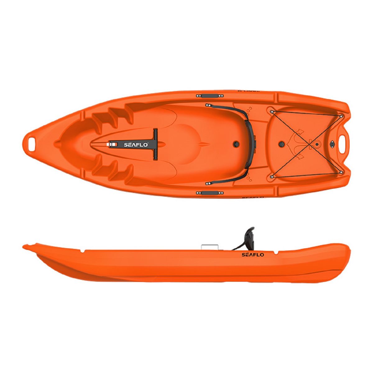 SEAFLO - KAYAK 1 PERSONA + 1 NIÑO O MASCOTA SIT ON NARANJO