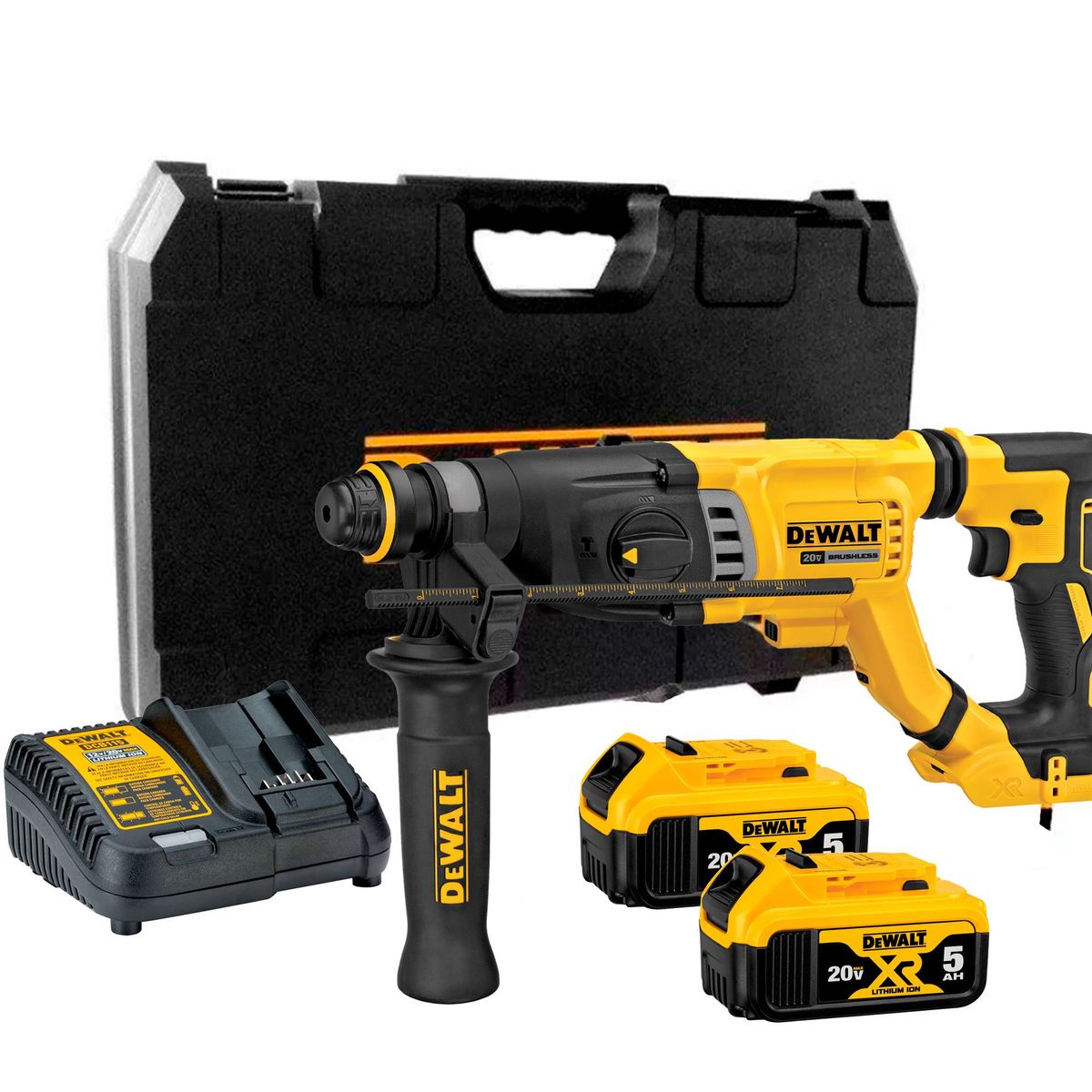 DEWALT - Kit Rotomartillo SDS Plus 20V + 2 baterías DEWALT 