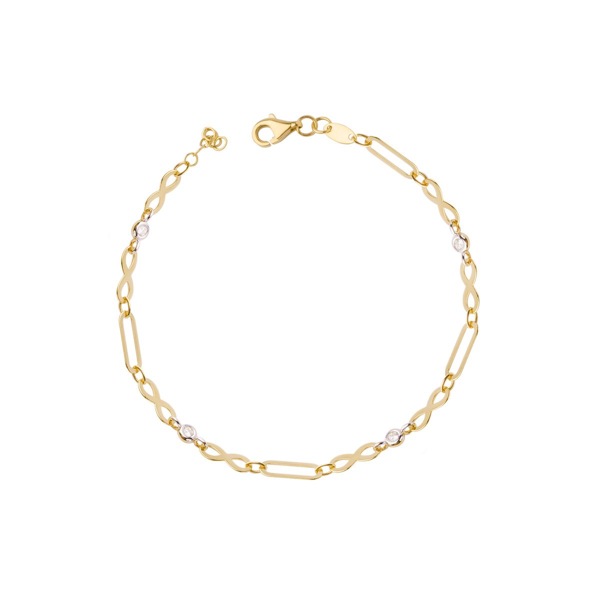JB JOYAS BARON - Pulsera de Oro 18kt Infinito Circon