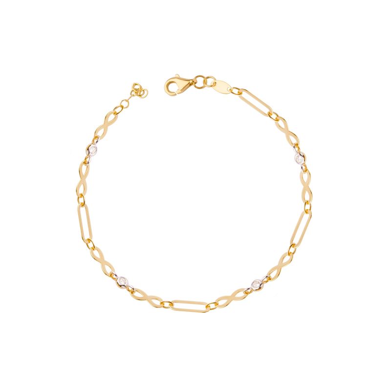 JB JOYAS BARON - Pulsera de Oro 18kt Infinito Circon