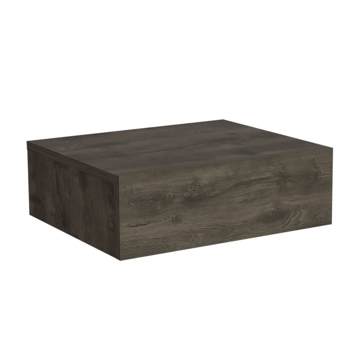 FMFURNITURE - Velador Flotante 1 Cajón - Café Oscuro 13x40x34.1 cm