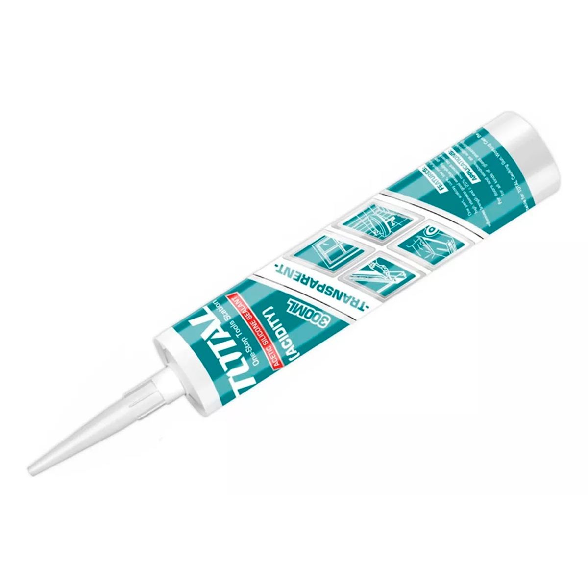 TOTAL TOOLS - Silicona Sellante Cartucho 300 Ml Color Transparente Total