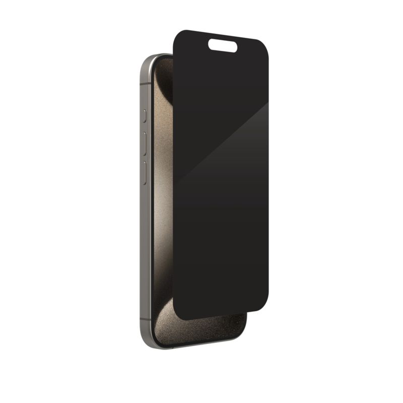ZAGG - Lámina Glass Elite ZAGG con privacidad para iPhone 15 Pro